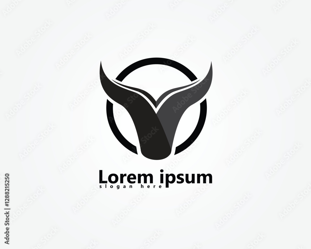 creative bull logo, bull head abstract logo design template creative bull logo, bull head abstract logo design template