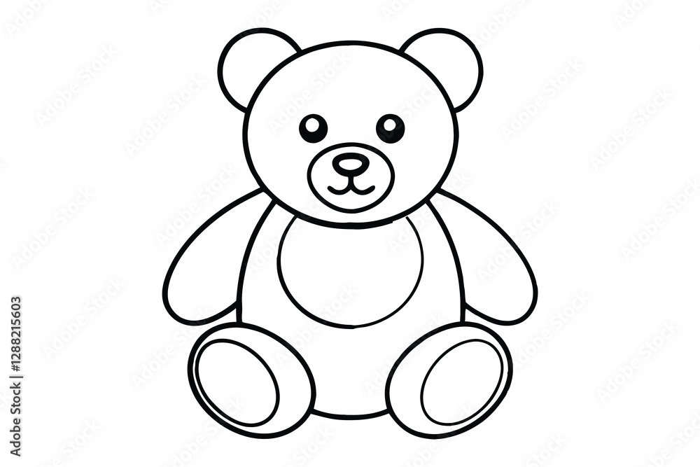 Teddy bear line art vector illustration Teddy bear line art vector illustration