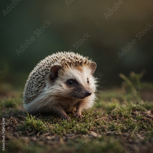 A baby hedgehog rolling into a tiny ball, looking curious.