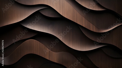 abstract dark brown wood wave pattern texture background