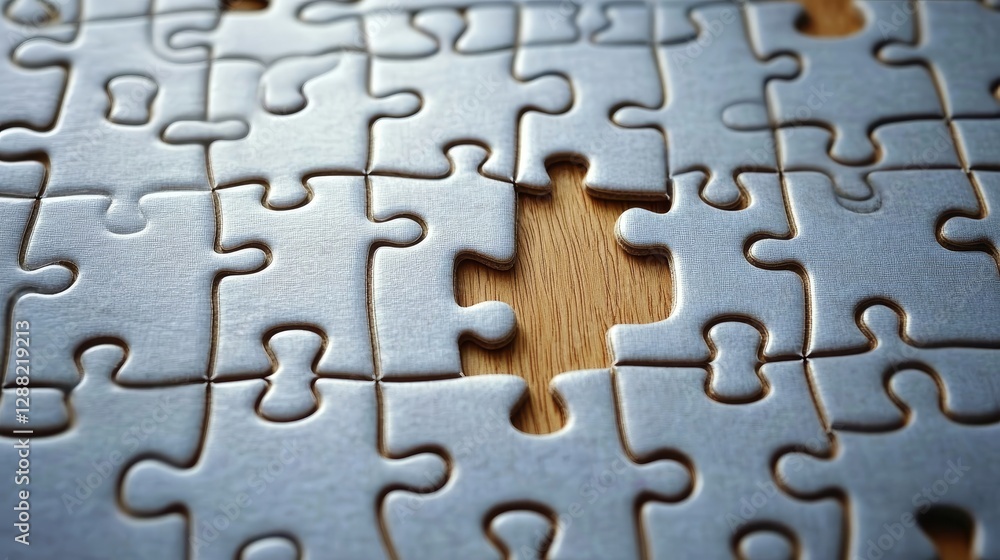 Missing Piece Grey Jigsaw Puzzle on Wood, problem-solving, strategy Missing Piece Grey Jigsaw Puzzle on Wood, problem-solving, strategy
