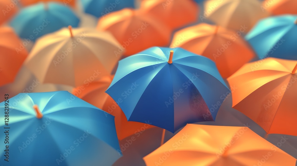 Obraz premium colorful umbrellas background