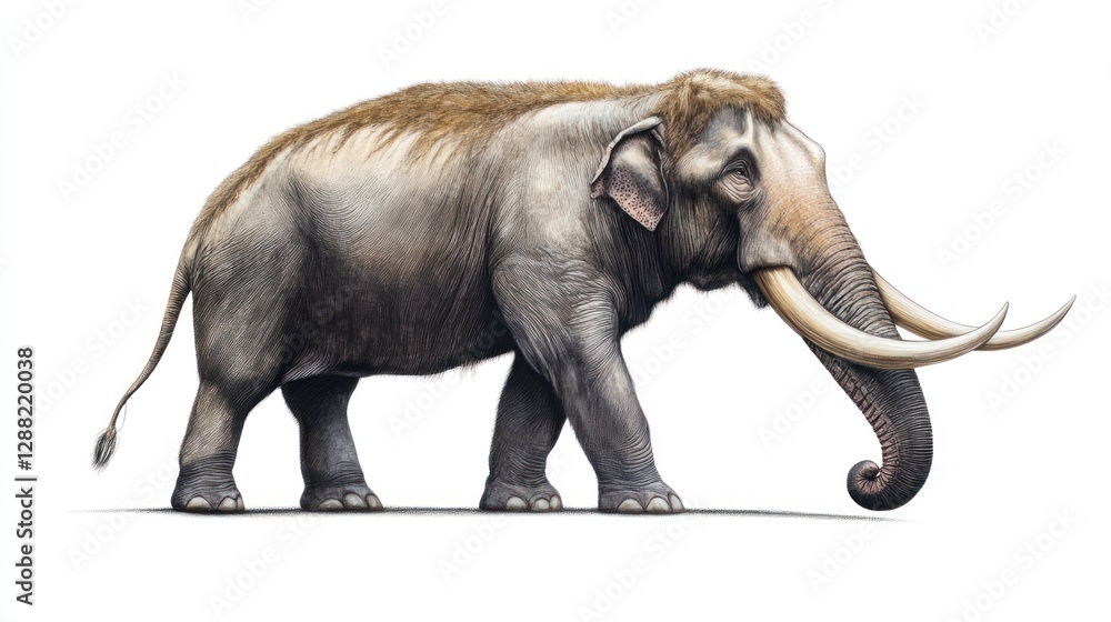 Obraz premium Primeval Mammoth: A Life-Sized Depiction of an Extinct Elephant