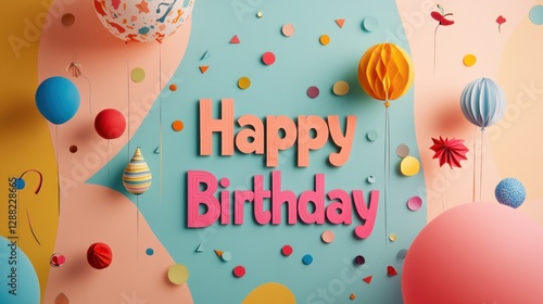 A whimsical birthday card with 