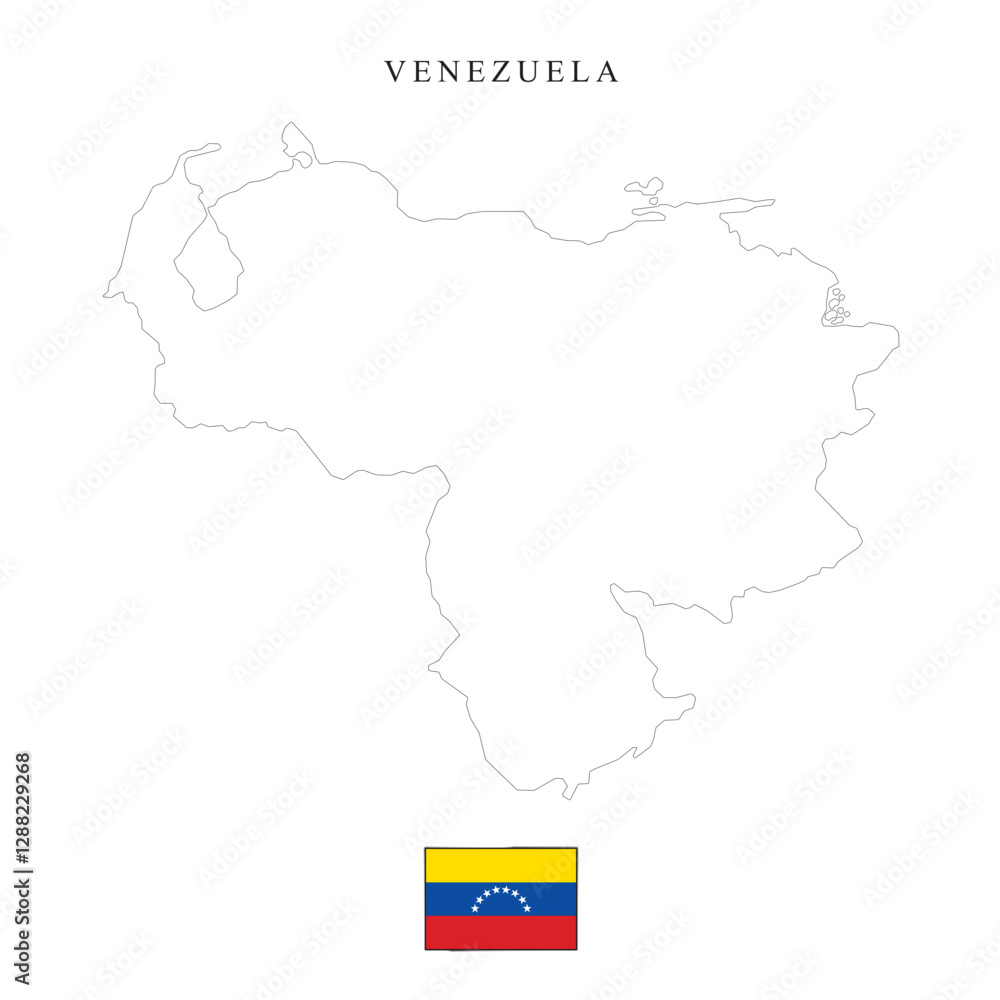 Venezuela country map vector art Venezuela country map vector art