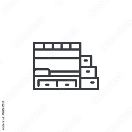 Bunk Bed line icon