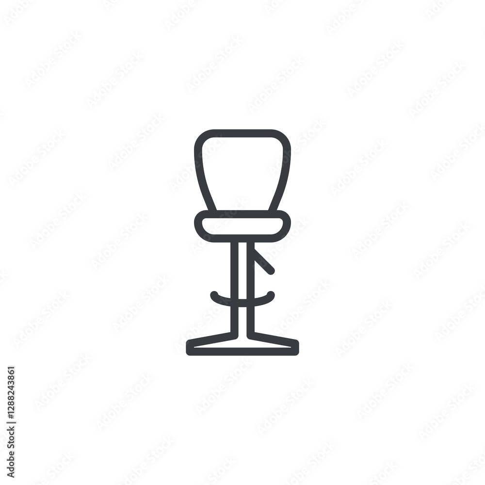 Bar Stool line icon Bar Stool line icon