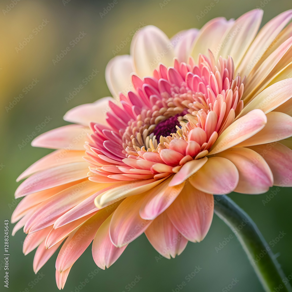 Peach Gerbera Daisy Close-Up Peach Gerbera Daisy Close-Up