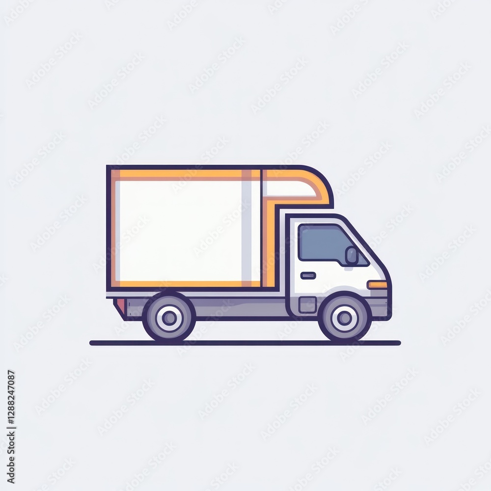 Simple delivery truck illustration Simple delivery truck illustration
