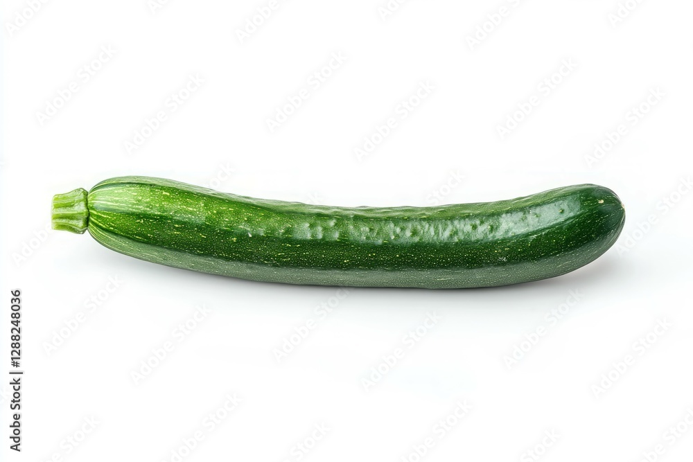 Fresh green cucumber on white background. Neural network AI generated Fresh green cucumber on white background. Neural network AI generated