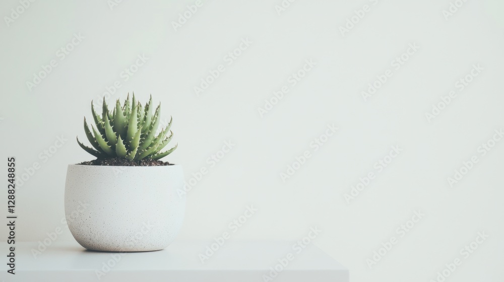 Green succulent plant in a pot Green succulent plant in a pot