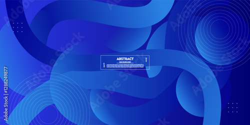 Abstract geometric 3D background with blue color design background. Colorful blue line wave pattern element. Vector Eps10