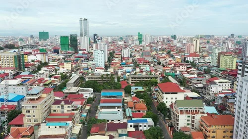 Aerial View of Tuol Sleng Genocide Museum, Cambodia