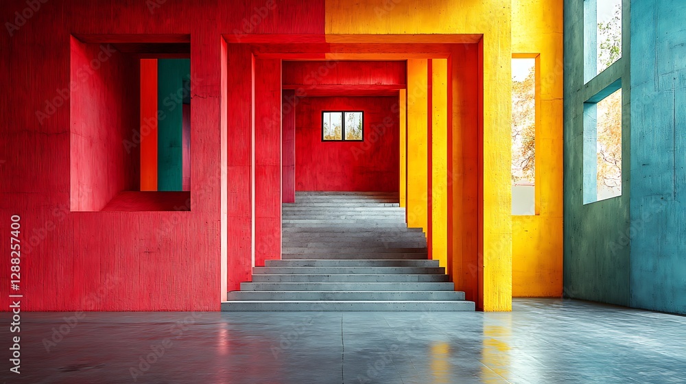 Fototapeta premium Captivating viewpoint in bright art gallery design