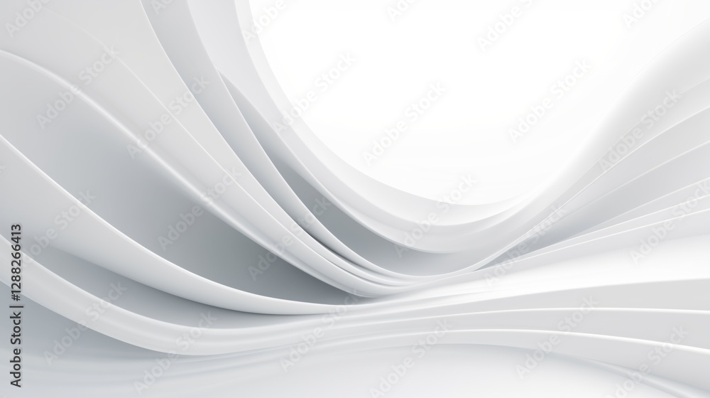 Abstract curved dynamic white background Abstract curved dynamic white background