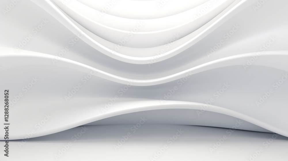 Obraz premium Abstract curved dynamic white background