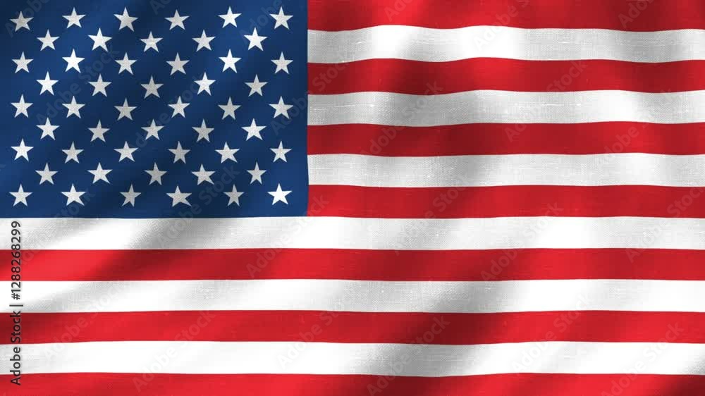 USA national flag background animation with wavy moving fabric pattern. 4K quality national flag footage USA national flag background animation with wavy moving fabric pattern. 4K quality national flag footage