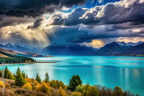 Dramatic Rainy Day at Lake Pukaki, South Island, New Zealand - Stunning Landscape Photography