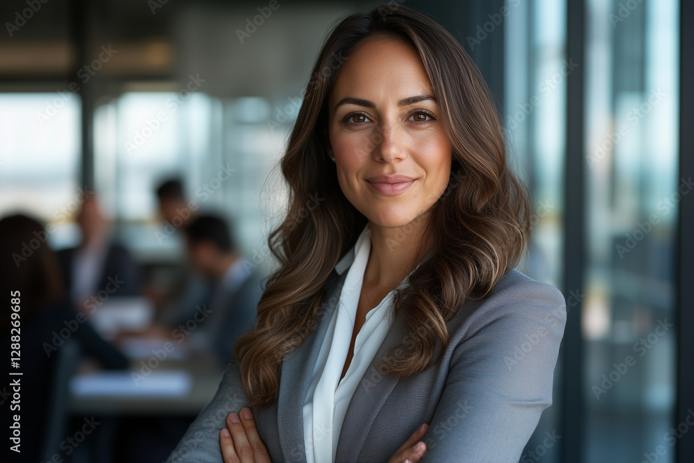 Obraz premium confident Hispanic and Latino businesswoman smile
