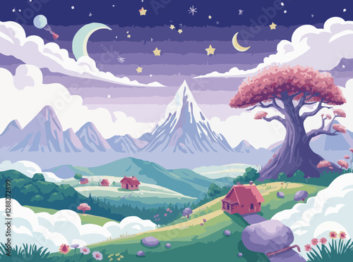 Magical Fantasy Landscapes for Kids' Storybook Covers