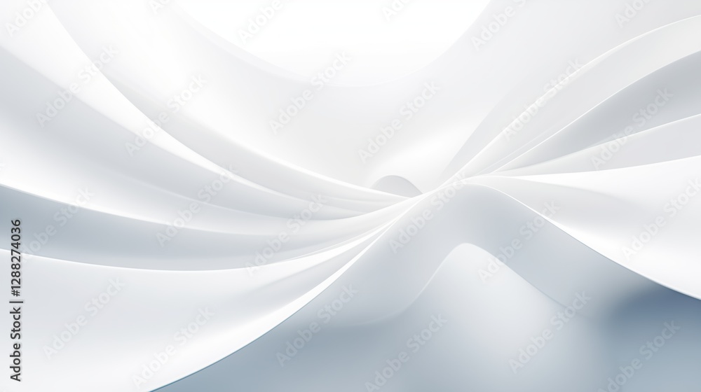 Obraz premium Abstract curved dynamic white background