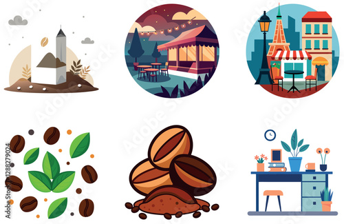 Cozy Livingroom Coffee Bundle. A Serene Collection Stickers