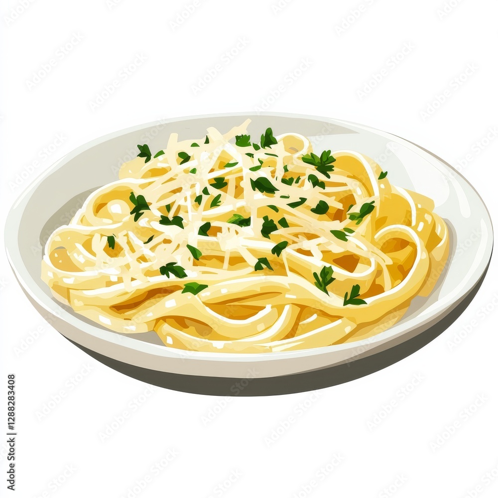 Creamy Pasta Dish with Parmesan Cheese and Fresh Herbs Creamy Pasta Dish with Parmesan Cheese and Fresh Herbs