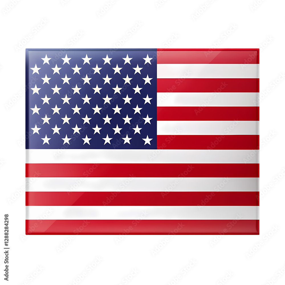 Naklejka premium American Flag Image: High-Resolution Download isolated on transparent background