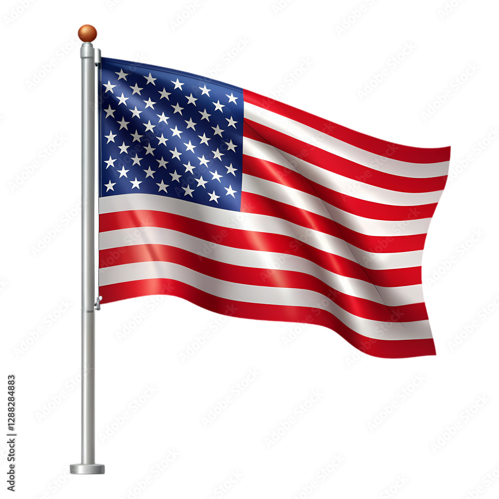 American Flag: High-Resolution Image & Patriotic Graphics isolated on transparent background American Flag: High-Resolution Image & Patriotic Graphics isolated on transparent background