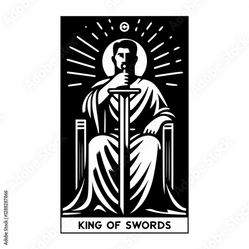 Strong King of Swords Tarot Symbol