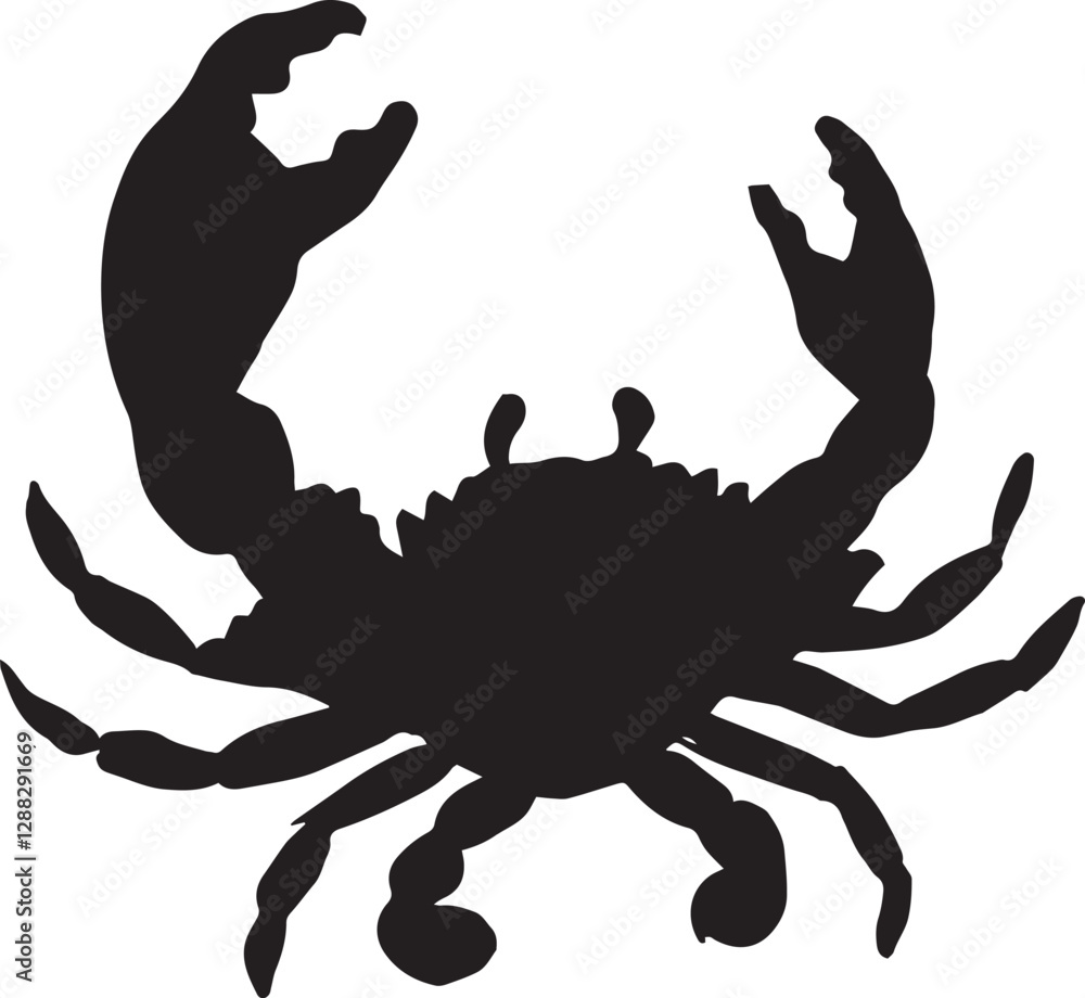 Crab sea life vector illustration print design Crab sea life vector illustration print design