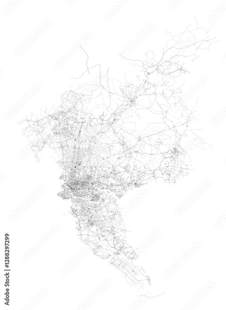 Map of Guangzhou city transportation routes Map of Guangzhou city transportation routes