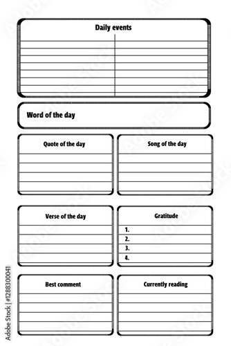 Page Template Gratitude Journal