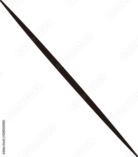 Disposable toothpick silhouette.
Wooden toothpick isolated.
Transparent background.
