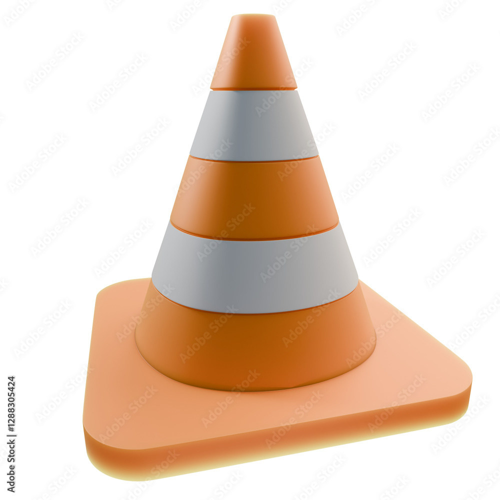 Simple 3D Road Construction Traffic Cone Simple 3D Road Construction Traffic Cone