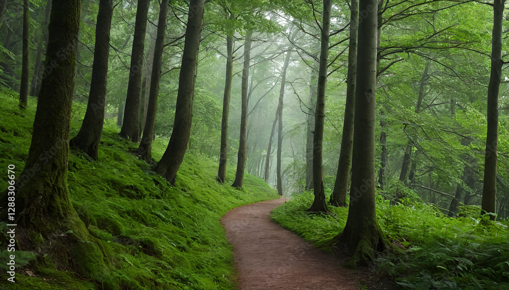 Obraz premium Cherry Blossoms,Forest Path 