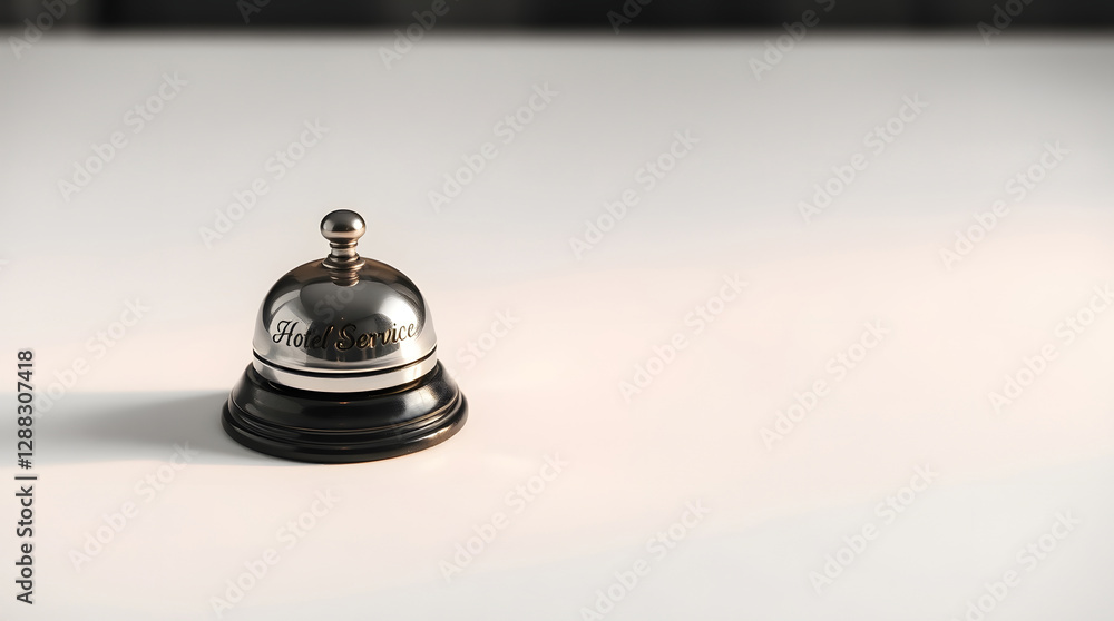 A bell used in hotels to call the staff. A bell used in hotels to call the staff.