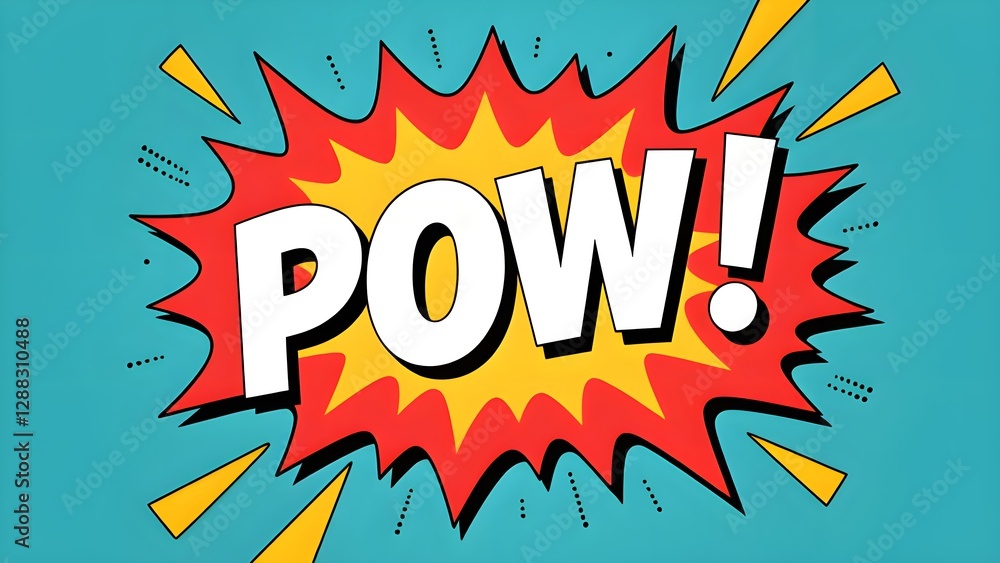 Fototapeta premium Dynamic POW text