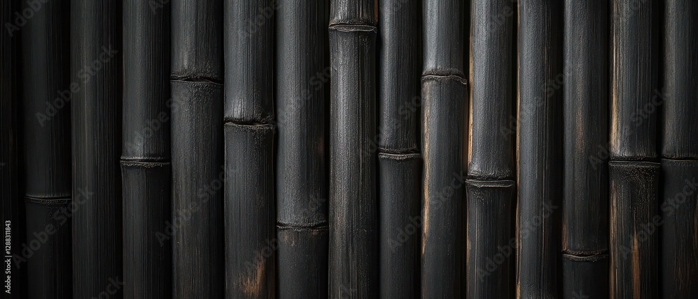 Fototapeta premium Minimalist black bamboo texture, natural and organic luxury design