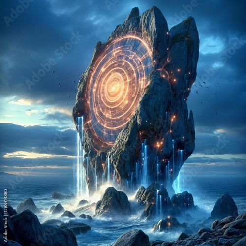 The Whispering Rock A sentient rock formation that communicates