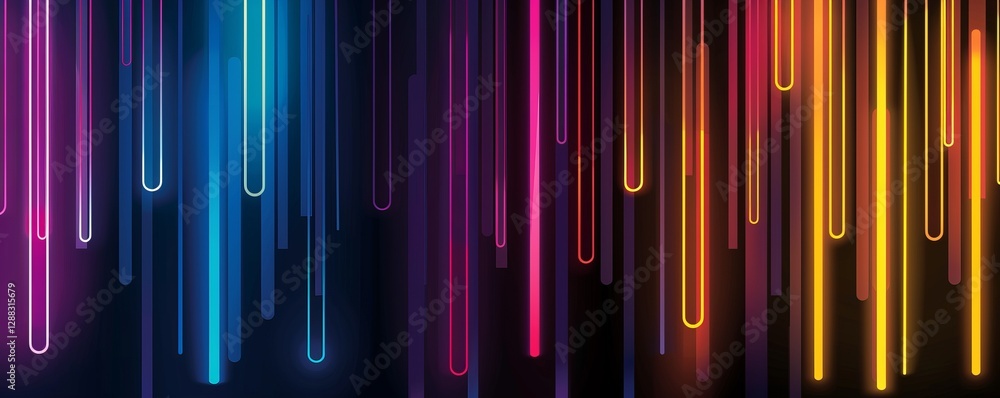 glowing multicolored lines background. glowing multicolored lines background.