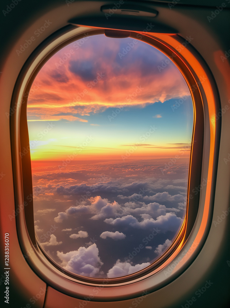 Fototapeta premium view from airplane window