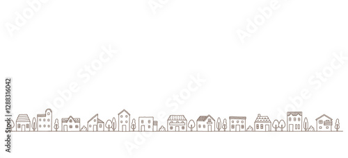 住宅街の背景素材　街並み　住まい