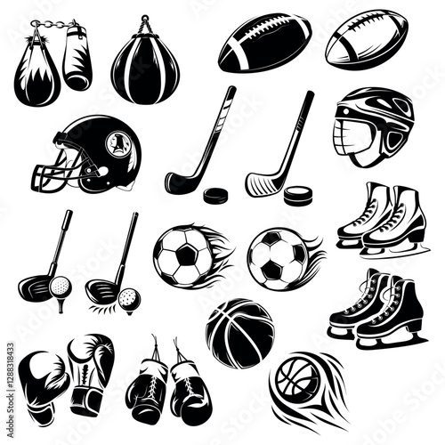 sports icons set