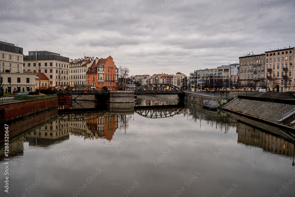 Fototapeta premium View Of The City And River In Wroclaw