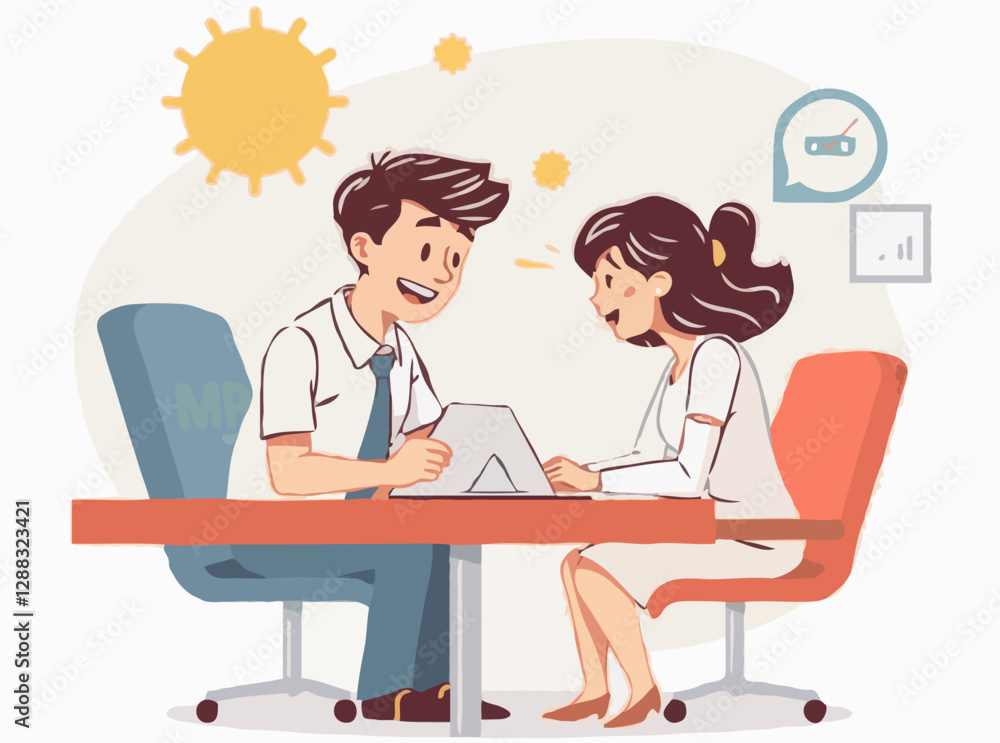 Harmony between Work and Life: Stress Management Vector Harmony between Work and Life: Stress Management Vector