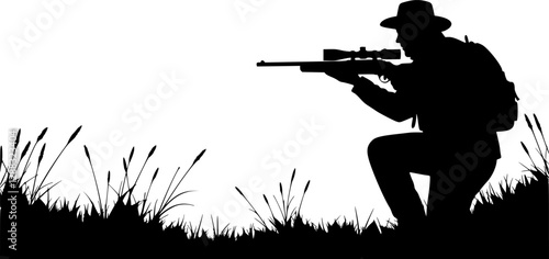 Black silhouette of a sniper scope