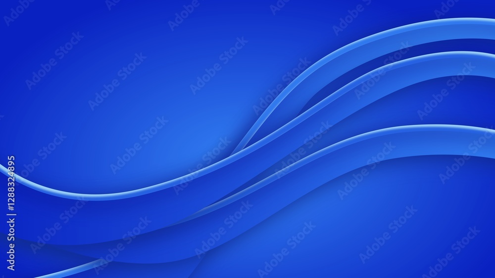 Fototapeta premium Blue wavy background. Abstract wallpaper