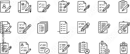 form icon in different style vector illustration. two colored and black form vector icons designed in filled, outline, line and stroke style can be used for web, mobile, ui