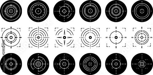 registration mark icon in different style vector illustration. two colored and black registration mark vector icons designed in filled, outline, line and stroke style can be used for web, mobile, ui 